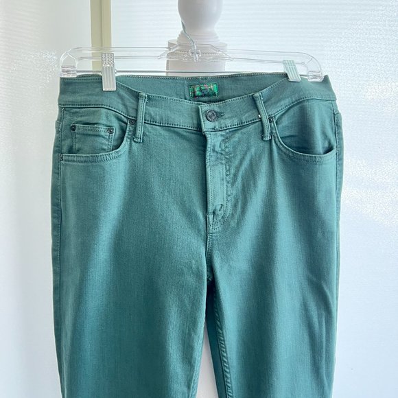 NWT Mother 'The Dropout' in 'Just for Kicks'-teal/green - Picture 2 of 9